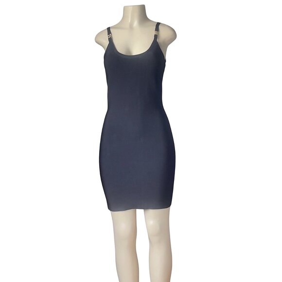 Dresses & Skirts - Gold Buckle Spaghetti Strap Plunging Scoop Neck Women's Bodycon Bandage Dress L